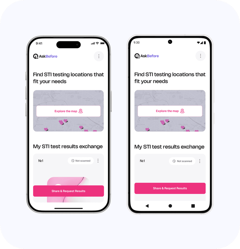 Mobile App экран